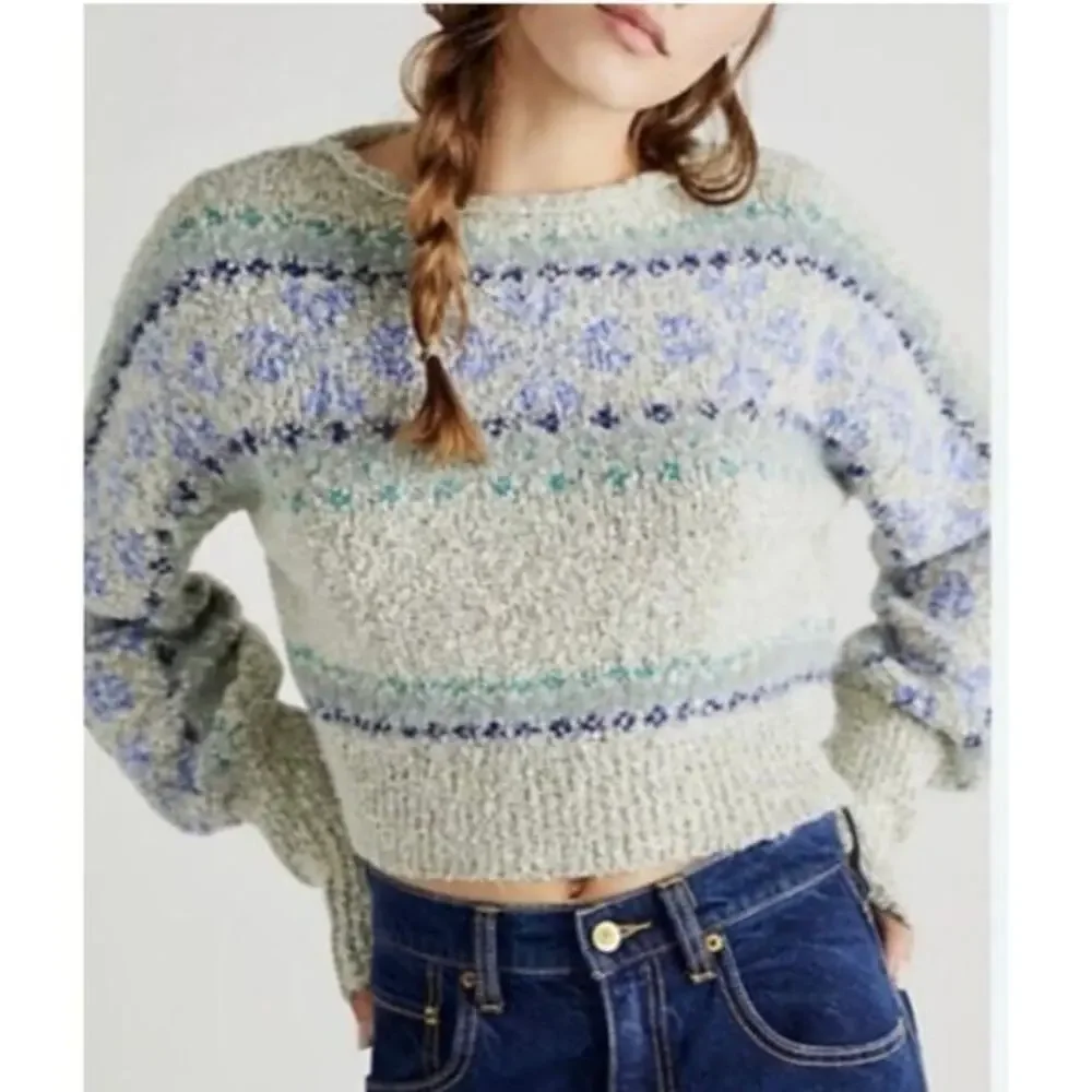 Free People Snowflake pullover medium - Picture 1 of 7